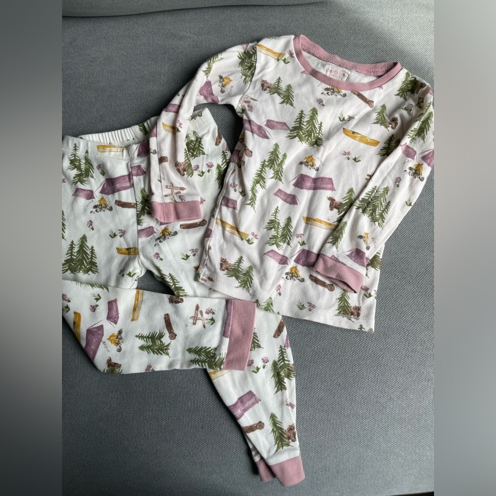 🔥2 for $25🔥Burt's Bees Kids 2pc Camping Organic Pajama Set